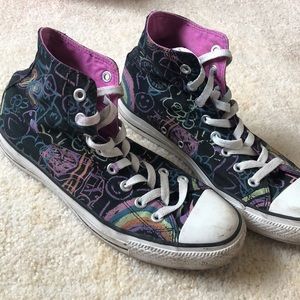 Converse Black Sidewalk Chalk Hi Tops